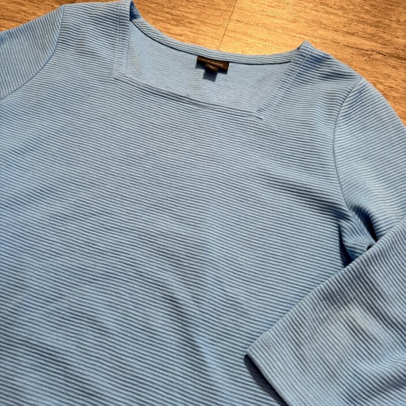 J Jill Top Womens Medium Blue Long Sleeve Tunic Lagenlook Wearever Collection - Picture 2 of 8